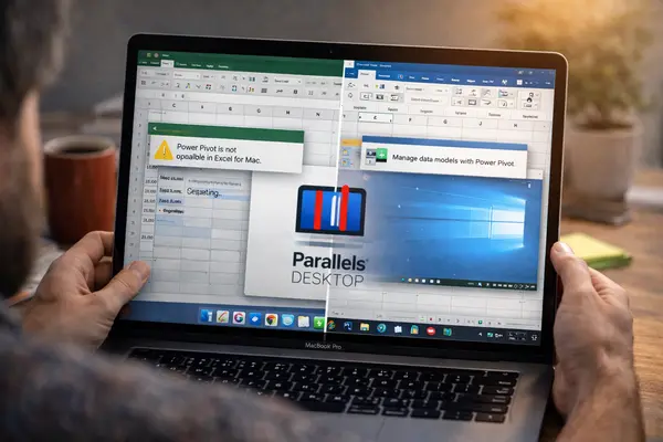 Mac computer using parallels software