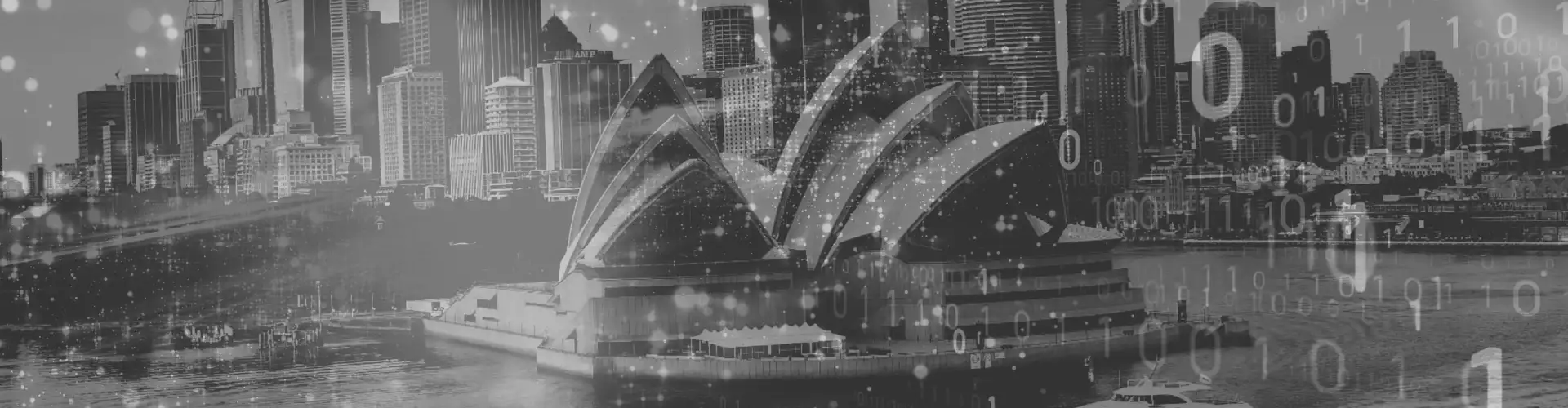 Computer code over the Sydney Opera House