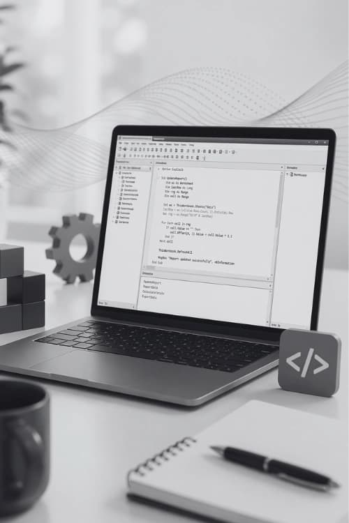 vba development on a computer